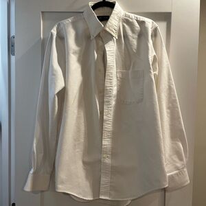 Lands' End Men's White Button Down Shirt Size M